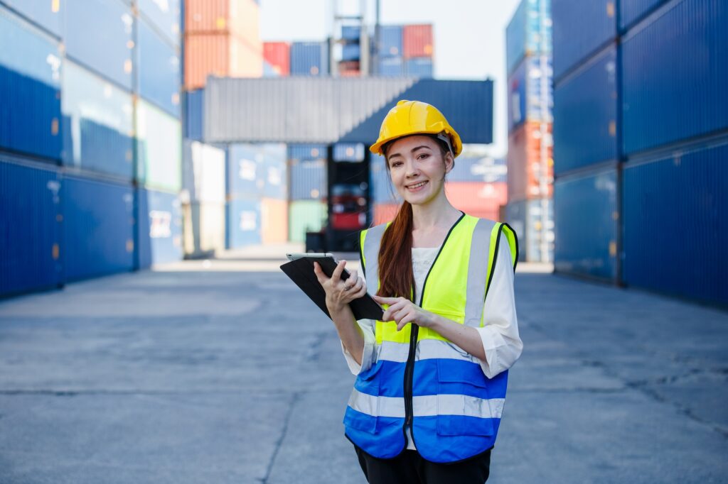 Area logistics import export and shipping cargo freight ship.